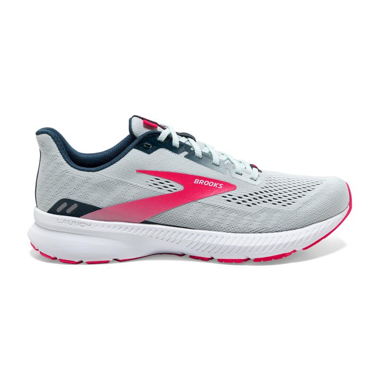 Brooks LAUNCH 8 Light Cushion Road Running Shoes Womens Sale - Ice Flow/Navy/Pink/grey (FUE210387)